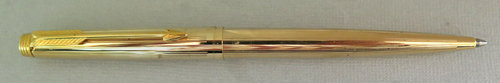 #3817: PARKER 75 GOLD PLATED CAP ACTUATED BALLPOINT WITH GOLD PLATED TRIM. MADE IN USA