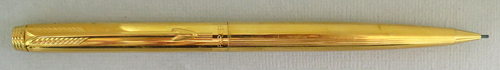 #5595: PARKER 75 GOLD PLATED TWIST PENCIL WITH GOLD PLATED TRIM. Lead size .036".