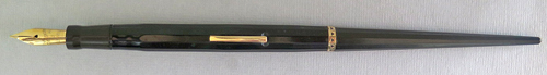 ITEM #2633: WHAL/EVERSHARP DORIC DESK PEN IN BLACK. FLEXIBLE MEDIUM WHAL/EVERHARP 14K NIB. TWELVE SIDED BARREL