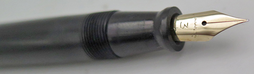 ITEM #3364: DIAMOND POINT FOUNTAIN PEN IN BLACK WITH CHROME TRIM. No 3 WARRENTED NIB IN FINE.