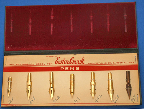 ESTERBROOK DIP-LESS PEN POINT SAMPLE CASE