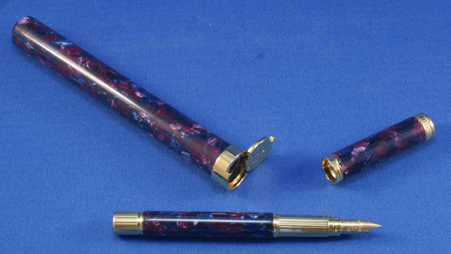WATERMANs LADY AGATHE FOUNTAIN PEN IN BLUE AND VIOLET