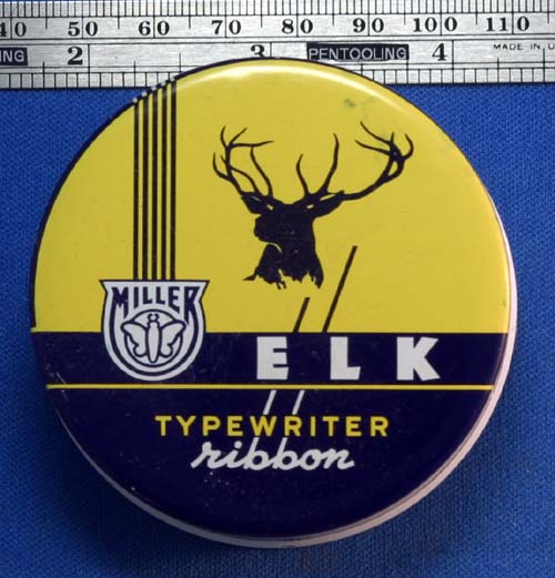 MILLER / ELK  TYPEWRITER RIBBON TIN