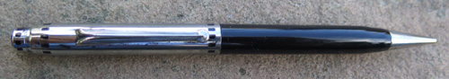 'GENUINE' EVERSHARP CORONET PENCIL, HALF PLASTIC MODEL, BLACK/CHROME