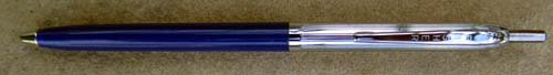 FISHER BLUE/CHROME CLICKER BALLPOINT WITH UNPRESSURIZED REFILL