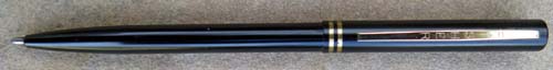 BLACK, SLIM FISHER SPAC PEN BALLPOINT. Cap actuated