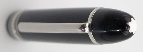 ITEM #6161: MONTBLANC 149 IN BLACK WITH SILVER TRIM. MEDIUM 18K NIB. Uncommon trim finish(usually comes in gold).