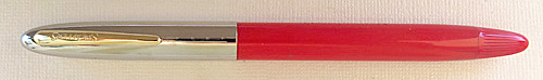 6244: SHEAFFER SOVEREIGN SNORKEL IN VERMILLION WITH OPEN MED GOLD NIB