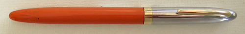 6255: SHEAFFER SENTINEL DELUX SNORKEL IN MANDARIN ORANGE WITH A 2TONE TRIUMPH NIB.