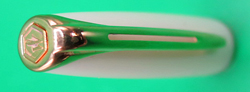 ITEM #6258: IVORY COLORED WATERMAN'S FRENCH MADE CHARLESTON FOUNTAIN PEN. NIB IS USA MADE WATERMAN'S 14K IDEAL FLEXIBLE NIB IN FINE. GOLD PLATED TRIM. PISTON FILLER. MID 1980s VINTAGE.