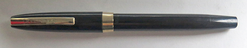 6309: SHEAFFER TOUCHDOWN IN BLACK WITH 14K INLAID DOLPHINE NOSE NIB