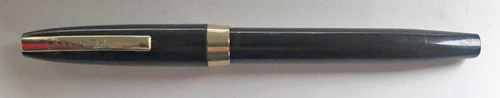 6309: SHEAFFER TOUCHDOWN IN BLACK WITH 14K INLAID DOLPHINE NOSE NIB