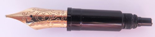 6377: AURORA NIB/FEED/SECTION. 14K BROAD STUB NIB