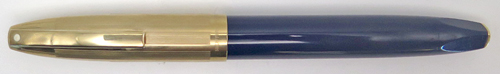 ITEM #6414: SHEAFFER PFM V SNORKEL IN NOCTURNE/NAVY. GOLD FILL TRIM. MEDIUM, 14K INLAID NIB.