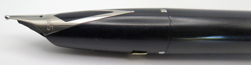 ITEM #6420: SHEAFFER PFM I SNORKEL IN BLACK. NIB IS BROAD, AS STATED BY ORIGIONAL FACTORY STICKER