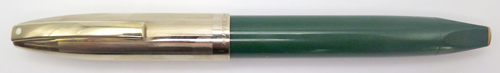 ITEM #6423: SHEAFFER PFM V SNORKEL IN EVERGREEN. NIB IS FINE 14K INLAID. GOLD FILL CAP