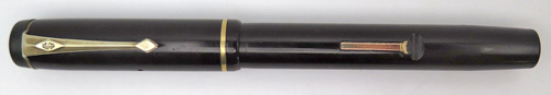 ITEM #6579: CONWAY STEWART FOUNTAIN PEN IN BLACK, MODEL NO. 286. NIB IS FINE 14 CT. GOLD FILLED TRIM. LEVER FILLER