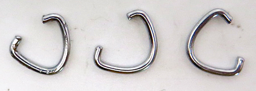 ITEM #6603: NICKEL PLATED RING FOR TOP OF RINGTOP CAP. SQUEEZE TO FIT. DIAMETER OF WIRE IS 0.038". (THINNER THAN 6602).