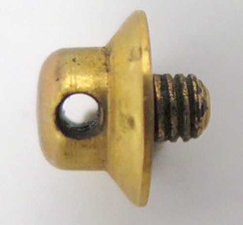 ITEM #6606: GOLD PLATED RINGTOP BASE WITH SCREW THREAD. THREAD DIAMETER IS 0.092". 