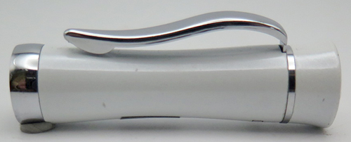 ITEM #6610: ONLINE CAP IN WHITE WITH CHROME TRIM. INNER DIAMETER OF .394