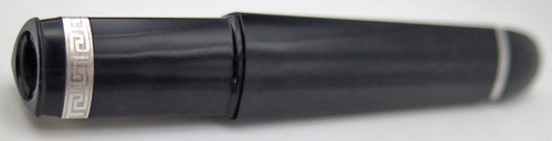 ITEM #6612: OMAS 360 MEZZO TRIANGULAR BARREL AND PISTON MECHANISM IN BLACK WITH SILVER TRIM