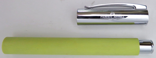 ITEM #6615: FABER CASTEL IN YELLOW. PLASTIC BARREL WITH CHROME CAP & TRIM.