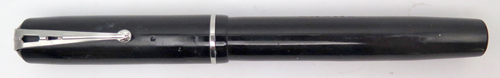 ITEM #6618: ESTERBROOK BLACK HARD RUBBER DOLLAR PEN. FOUNTAIN PEN WITH LEVER FILLER. ESTERBROOK 1550 DURACHROME BOOK KEEPING STAINLESS NIB.