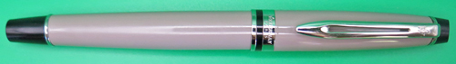 ITEM #6704: WATERMAN EXPERT 2000 FOUNTAIN PEN IN RARE CHAPAGNE BLUE WITH CHROME TRIM. MODEL #10036. TWO-TONE NIB IN FINE. NOS
