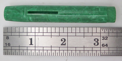 ITEM #6706: NEW OLD STOCK SHEAFFER BARREL IN JADE GREEN. GREAT COLORING. 