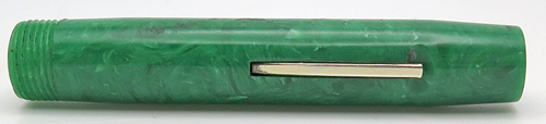ITEM #6726: NEW OLD STOCK SHEAFFER BARREL IN JADE GREEN. INCREDIBLE COLORING! INCLUDES GOLD LEVER