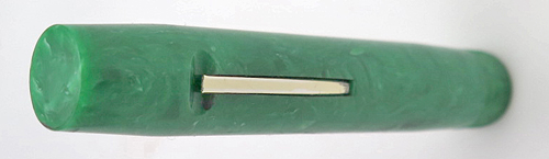 ITEM #6726: NEW OLD STOCK SHEAFFER BARREL IN JADE GREEN. INCREDIBLE COLORING! INCLUDES GOLD LEVER