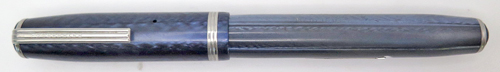 ITEM #6747: ESTERBROOK MODEL J FOUNTAIN PEN IN BLUE. DOUBLE JEWEL. EXTRA FINE NIB #9550. LEVER FILLER