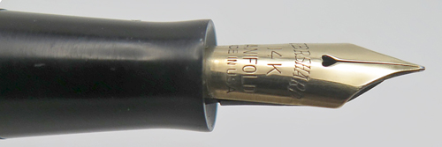 ITEM #6791: LONG JADE GREEN WAHL DESK FOUNTAIN PEN PEN. EVERSHARP MANIFOLD NIB IN FINE. LEVER FILLER