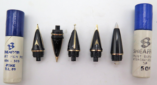 ITEM #6828: SHEAFFER STYLIST NIBS. GOLD FILLED. NEW OLD STOCK. NOS 