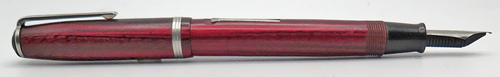 ITEM #6864: ESTERBROOK TRANSITIONAL J FOUNTAIN PEN IN DUBONNET RED. MODEL #2968. BROAD NIB