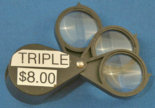 5X + 5X + 5X TRIPLE FOLDING POCKET LOUPE