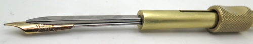 ITEM #D24: NIB HOLDER. SPECIALIZED TOOL TO FIRMLY HOLD WITH DAMAGING NIB TO RESHAPE, ALIGN OR BUFF. 